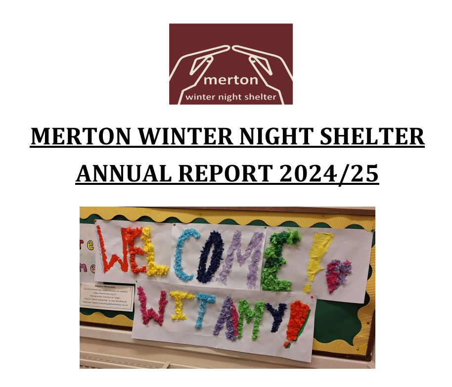 Merton Winter Night Shelter Annual Report front cover